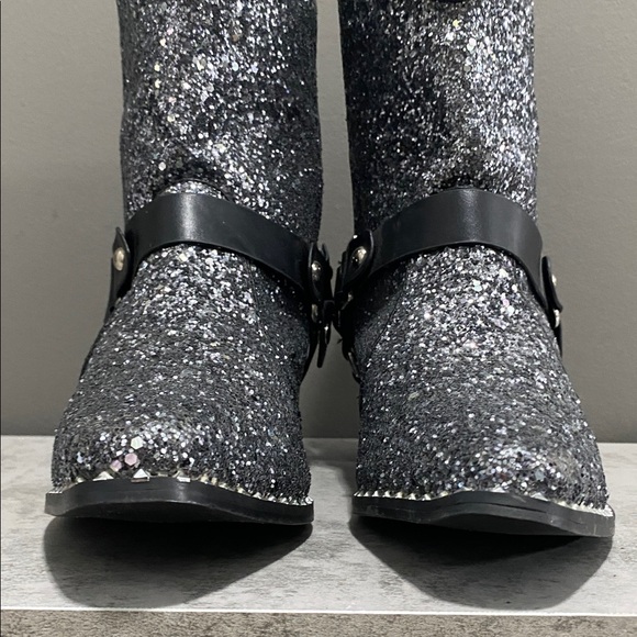 Cape Robbin Black Textured Rhinestone Cowboy Boots Size 8.5 - Picture 5 of 16